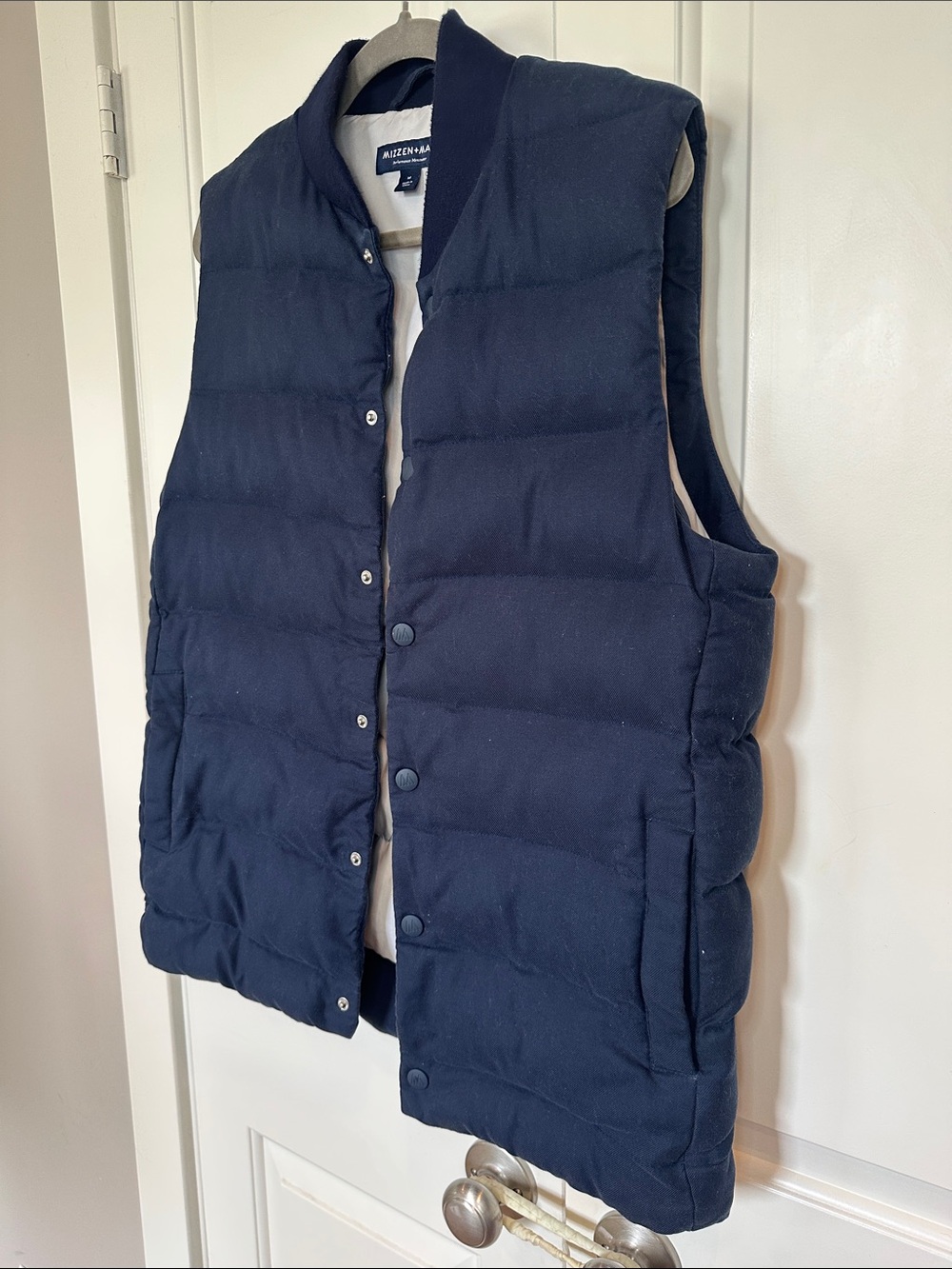 Mizzen+Main Dark Navy Quilted Puffer Vest - Men